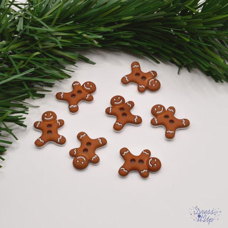 Iced Cookies, Gingerbread Buttons, 7 Pieces - Etsy
