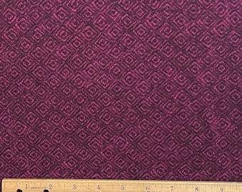 Cotton Woolies Deep Purple On Point Flannel, 100% COTTON, MASF9422-V, for Sewing, Wool Appliqué and Craft Projects. Sold by the half-yard.