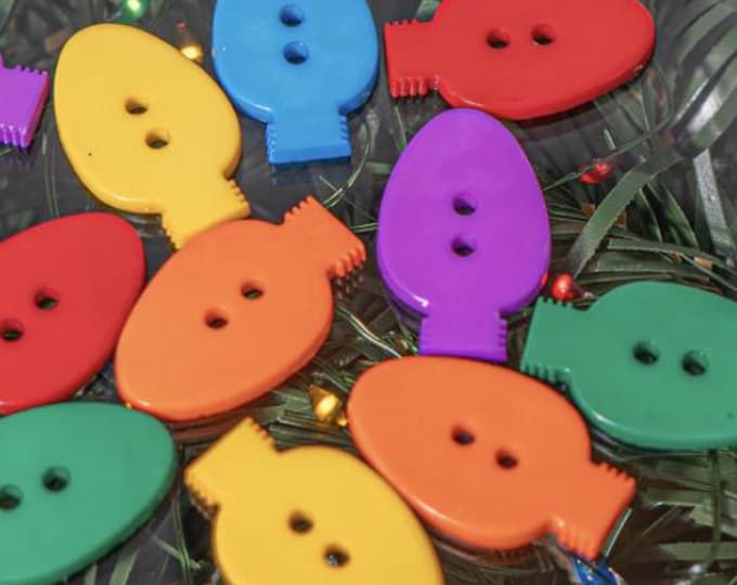 Sew Thru Christmas Light Buttons - Dress It Up - Qty 12 pieces