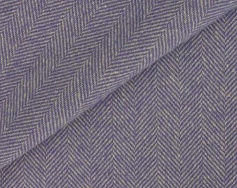 Lilac and White Herringbone, Felted Wool Fabric for Rug Hooking, Wool Appliqué, Sewing and Crafts