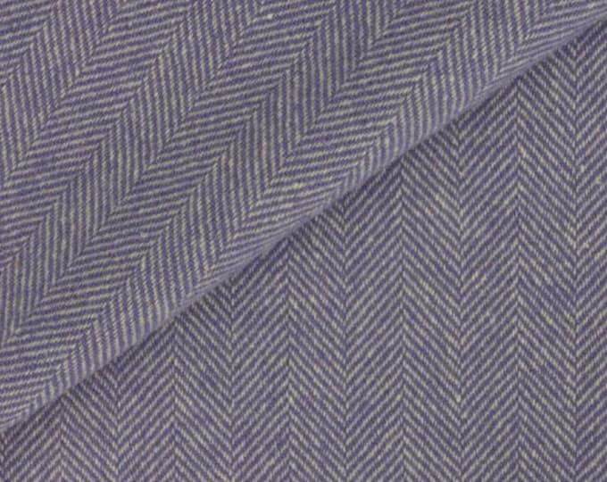 Lilac and White Herringbone, Felted Wool Fabric for Rug Hooking, Wool Appliqué, Sewing and Crafts