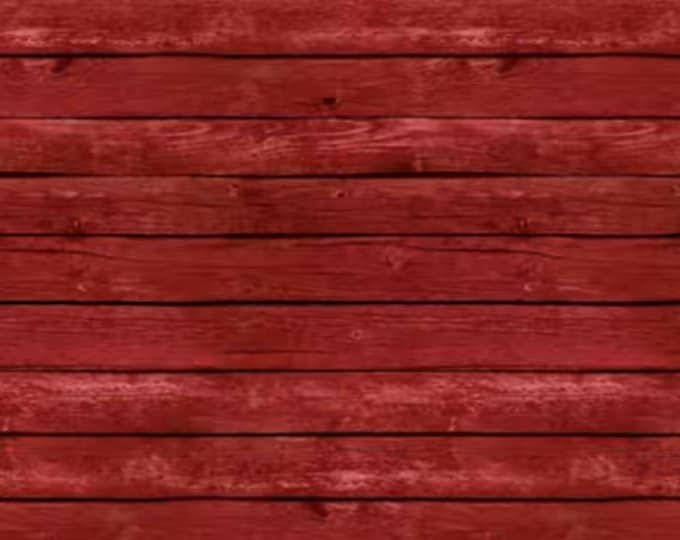 Red Fence Wood Grain, 357E-Red by Elizabeths Studio, 100% Cotton, Sold by the 1/2 Yard