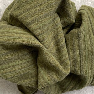Avocado Stripe, Felted Wool Fabric for Rug Hooking, Wool Applique and Crafts