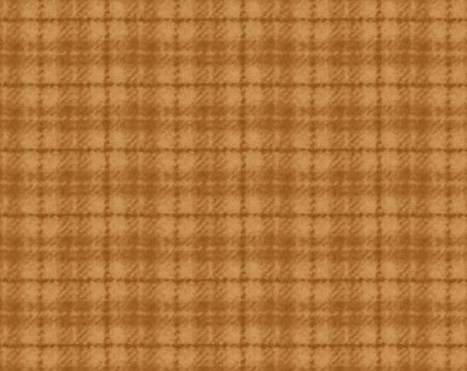 Woolies Orange Plaid Flannel, 100% Cotton, MASF18502M-OO, for Sewing, Quilting, Wool Appliqué and Craft Projects. Sold by the half-yard