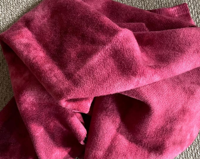 Strawberry, Hand Dyed, Felted Wool Fabric for Rug Hooking, Wool Appliqué, Sewing and Crafts