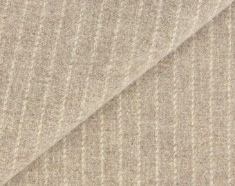 Oatmeal Heather with Natural Stripes, Felted Wool Fabric for Rug Hooking, Wool Appliqué, Sewing and Crafts