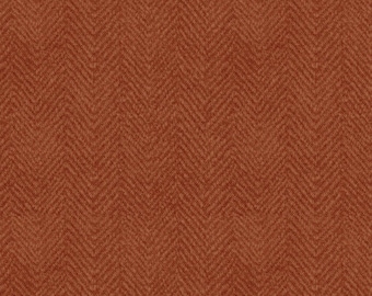 Cotton Woolies Herringbone Orange Flannel, 100% COTTON, MASF1841-M, for Sewing, Wool Appliqué and Craft Projects. Sold by the half-yard.