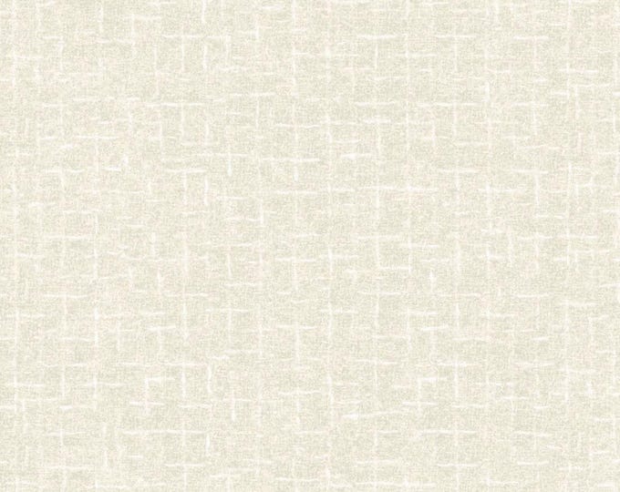 Cotton Woolies Cream Crosshatch Flannel, 100% COTTON, MASF18510-E, for Sewing, Wool Appliqué, and Craft Projects. Sold by the Half-Yard.