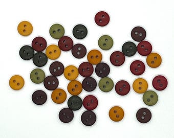 Pinwheel Blossom Hand Dyed Buttons, 5/16", Qty 40, Just Another Button Company