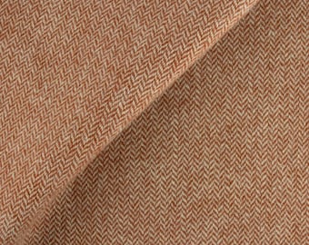 Terra Cotta Herringbone, Felted Wool Fabric for Rug Hooking, Wool Applique and Crafts