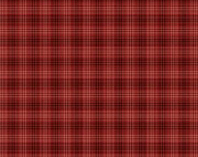 Yarn Dyed Cotton Fabric, Red Back Porch Plaid, #3384Y-88, Sold in 1/2 yd Increments