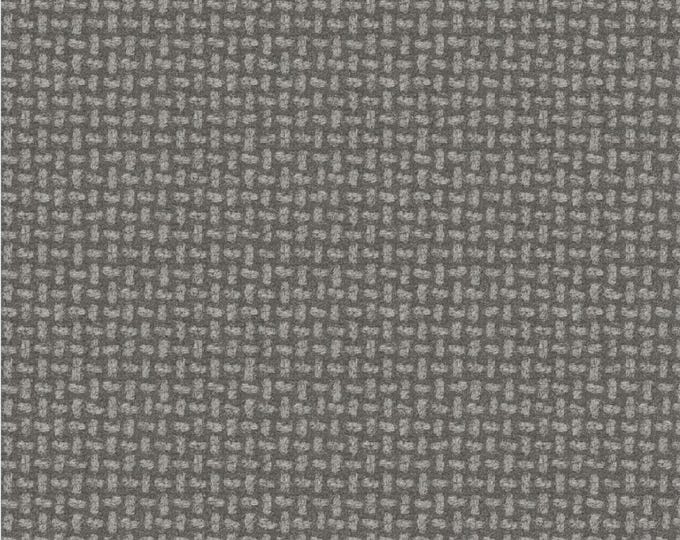Cotton Woolies Pewter Basket Weave Flannel, 100% COTTON, MASF18509-K, for Sewing, Quilting, Wool Appliqué and Craft. Sold by the half-yard