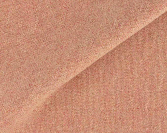 Soft Beige and Rose Herringbone, Felted Wool Fabric for Rug Hooking, Wool Applique and Crafts