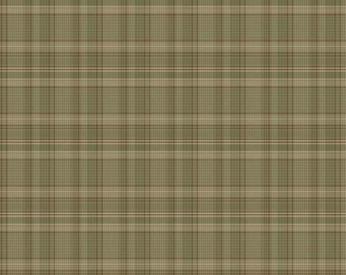 Yarn Dyed Cotton Fabric, Green Back Porch Plaid, #3380Y-66, Sold in 1/2 yd Increments