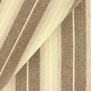Brown and Cream Stripe, Felted Wool Fabric for Rug Hooking, Wool Applique and Crafts