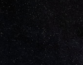 Midnight Sparkle, Hand Dyed Half Yard, for Rug Hooking, Wool Appliqué, Crafts and Sewing
