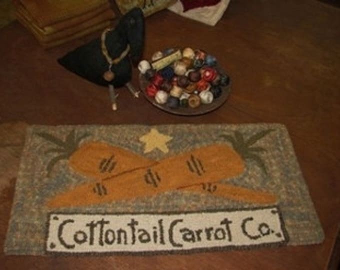 Cottontail Carrot Co., Rug Hooking Pattern on Linen