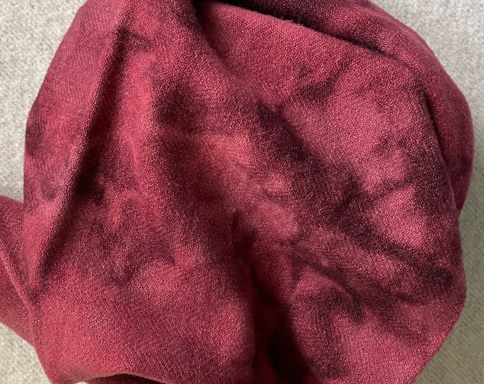 Dusty Red, Hand Dyed, Fat Quarter, Felted Wool Fabric for Rug Hooking, Wool Appliqué, Crafts and Sewing