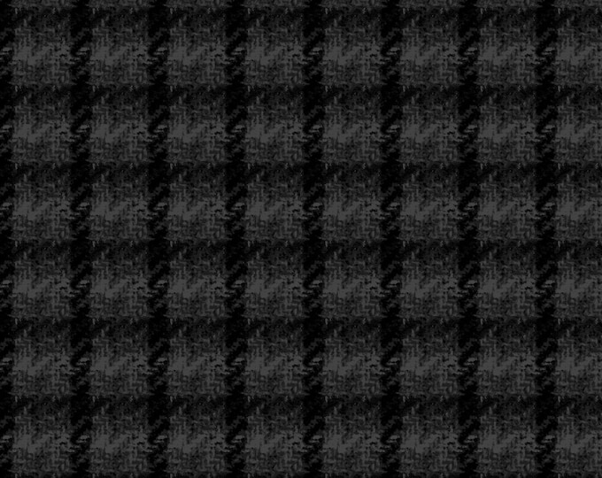 Cotton Holly Plaid Black, 100% Cotton, MASF10897-J, for Sewing, Wool Appliqué and Craft Projects. Sold by the half-yard.
