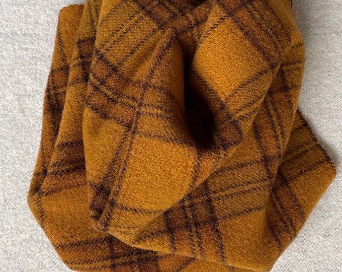 Marmalade Plaid, Hand Dyed Fat Quarter, for Rug Hooking, Wool Appliqué, Sewing and Crafts