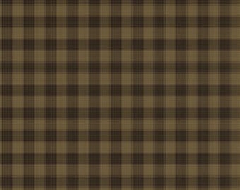 Yarn Dyed Cotton Fabric, Tobacco Brown Back Porch Check, #3382Y-38 Sold in 1/2-yard Increments