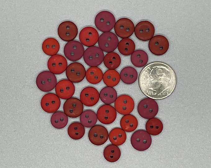 Different Sizes of Black Hand Dyed Buttons, Qty 20, by Just Another