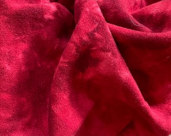 Christmas Red, Hand Dyed, Felted Wool Fabric for Rug Hooking, Wool Appliqué, Sewing and Crafts