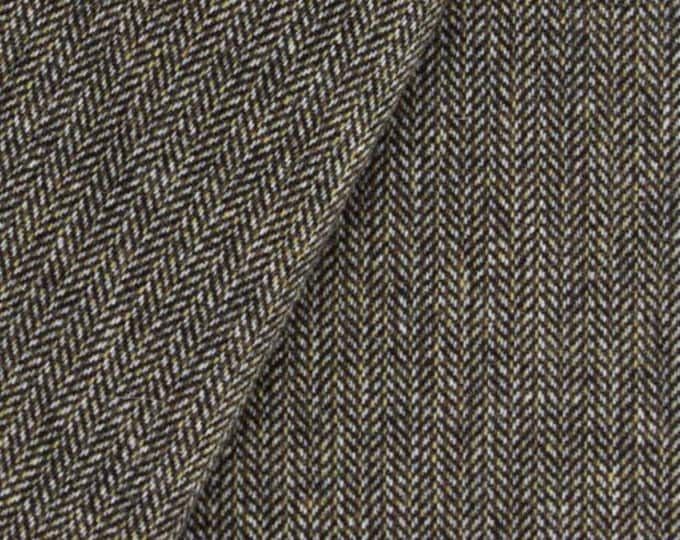 Black, White and Brown Ticking, Felted Wool Fabric for Rug Hooking, Wool Appliqué, Sewing and Crafts