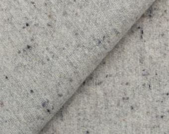 Soft Gray Heather with Flecks of Black and Gray, Felted Wool Fabric for Rug Hooking, Wool Appliqué, Sewing and Crafts