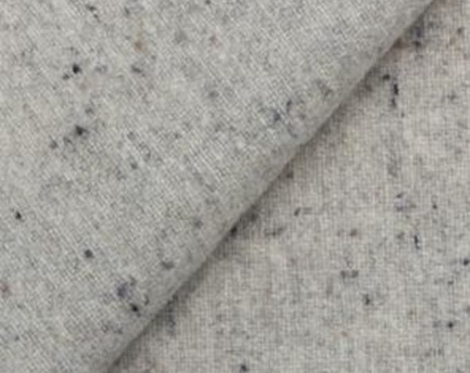 Soft Gray Heather with Flecks of Black and Gray, Felted Wool Fabric for Rug Hooking, Wool Appliqué, Sewing and Crafts