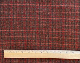 Christmas Plaid, Felted Wool Fabric for Rug Hooking, Wool Appliqué, Sewing and Crafts