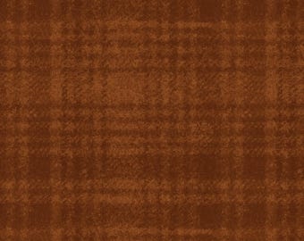 Cotton Woolies Orange Windowpane Flannel, 100% COTTON, MASF18501-O, for Sewing, Quilting, Wool Appliqué and Crafts. Sold by the half-yard