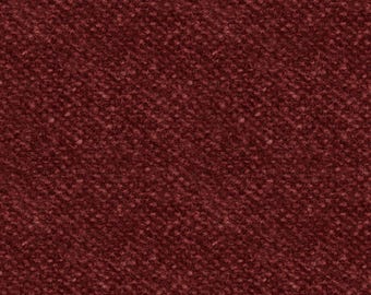 Cotton Woolies Red Nubby Tweed Flannel, 100% COTTON, MASF18507-R, for Sewing, Wool Appliqué and Crafts. Sold by the half-yard.