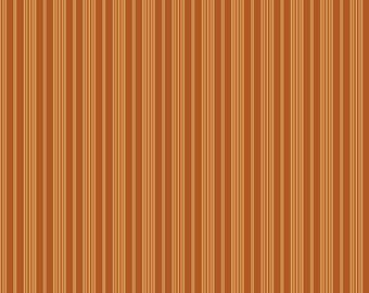 Yarn Dyed Cotton Fabric, Orange Back Porch Stripe, #3389Y-35, Sold in 1/2 yd Increments