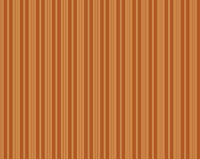 Yarn Dyed Cotton Fabric, Orange Back Porch Stripe, #3389Y-35, Sold in 1/2 yd Increments