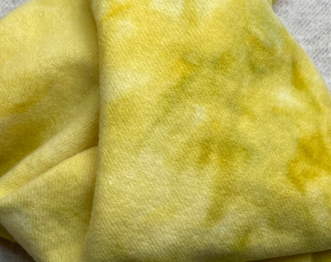 Maize, Hand Dyed Fat Quarter, Felted Wool Fabric for Rug Hooking, Wool Applique, Crafts and Sewing
