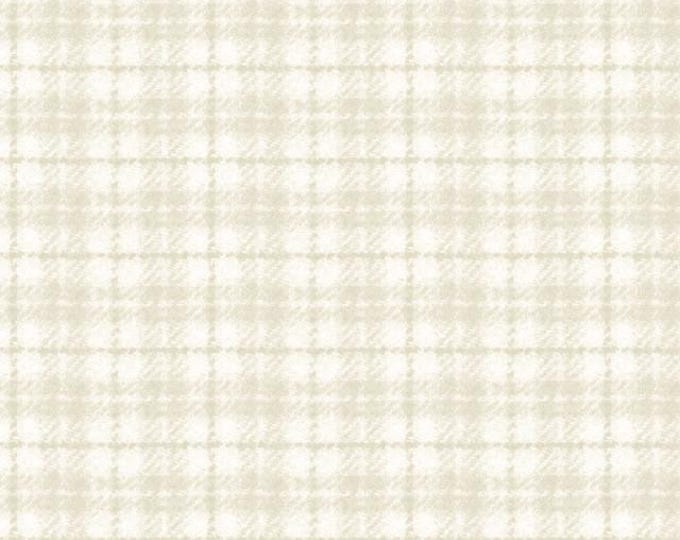 Woolies Plaid Light Tan Flannel, 100% Cotton, MASF18502-E2, for Sewing, Quilting, Wool Appliqué and Craft Projects. Sold by the half-yard