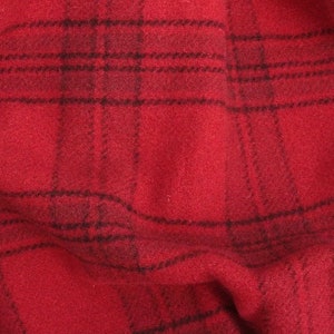 Red Velvet, Felted Wool Fabric for Rug Hooking, Wool Applique and Crafts