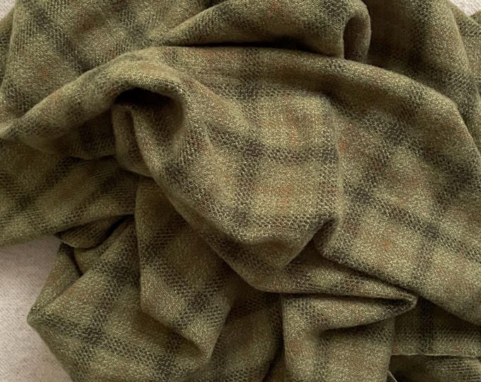 Pear Tree Plaid, Felted Wool Fabric for Rug Hooking, Wool Appliqué, Sewing and Crafts
