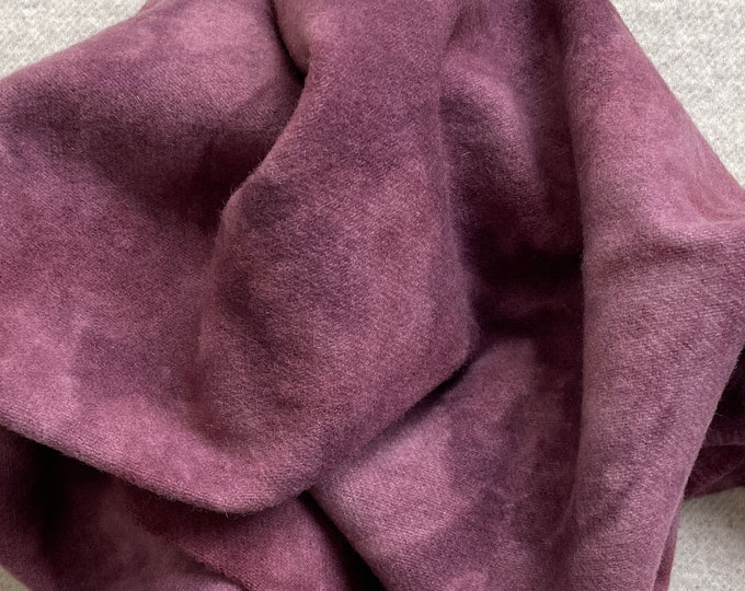 Old Rose, Hand Dyed Fat Quarter, Felted Wool Fabric for Rug Hooking, Wool Applique, Crafts and Sewing