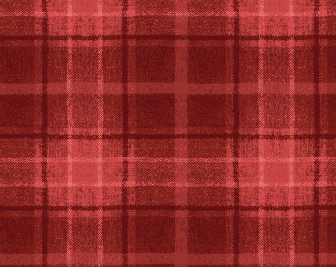 COTTON Big Plaid Red Flannel, 100% COTTON, MASF10896-R2, Sold by the half-yard.