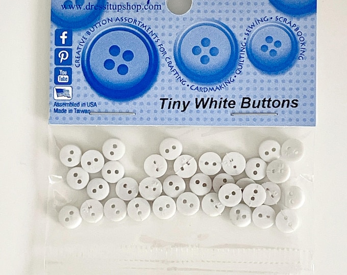 Tiny White Buttons from Dress It Up