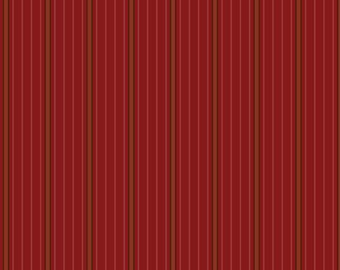 Yarn Dyed Cotton Fabric, Red Back Porch Stripe, #3390Y-88, Sold in 1/2 yd Increments
