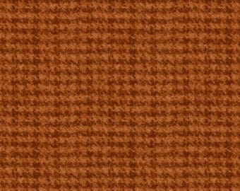 Cotton Woolies Orange Houndstooth Flannel, 100% COTTON, MASF18503-O2, for Sewing, Quilting, Wool Appliqué. Sold by the half-yard