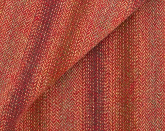 Red Ombre, Felted Wool Fabric for Rug Hookin, Wool Applique and Crafts