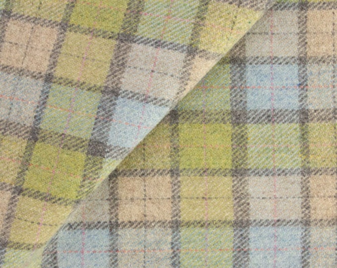 Spring Plaid, Felted Wool Fabric for Rug Hooking, Wool Applique and Crafts