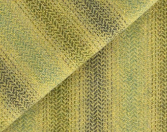 Yellow and Moss Ombre, Felted Wool Fabric for Rug Hooking, Wool Appliqué, Sewing and Crafts