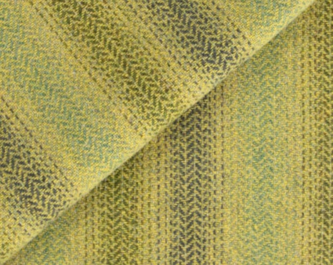 Yellow and Moss Ombre, Felted Wool Fabric for Rug Hooking, Wool Appliqué, Sewing and Crafts