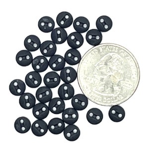 Different Sizes of Black Hand Dyed Buttons, Qty 20, by Just Another Button Company