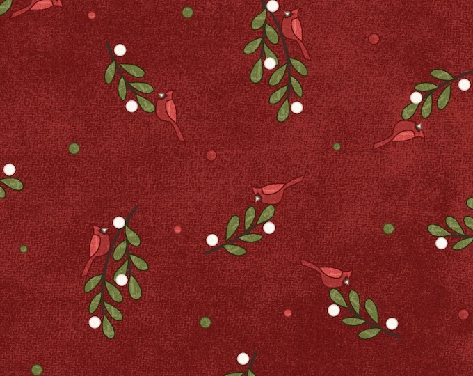 COTTON Red Bunches Flannel, 100% COTTON, MASF11164-R, Sold by the half-yard.